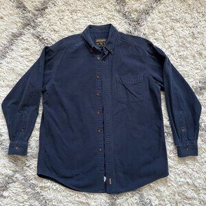 Vintage Woolrich John Rich and Bros Blue Tweed Wool Field Shirt Jacket Large